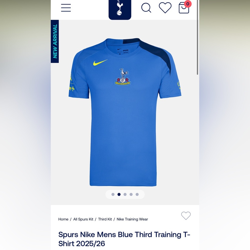 Spurs Nike Mens Blue Third Training T-Shirt